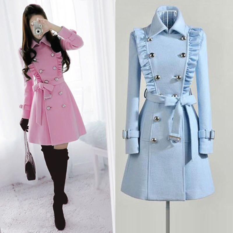 sky blue winter coat