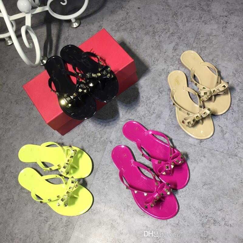 rivet jelly sandals