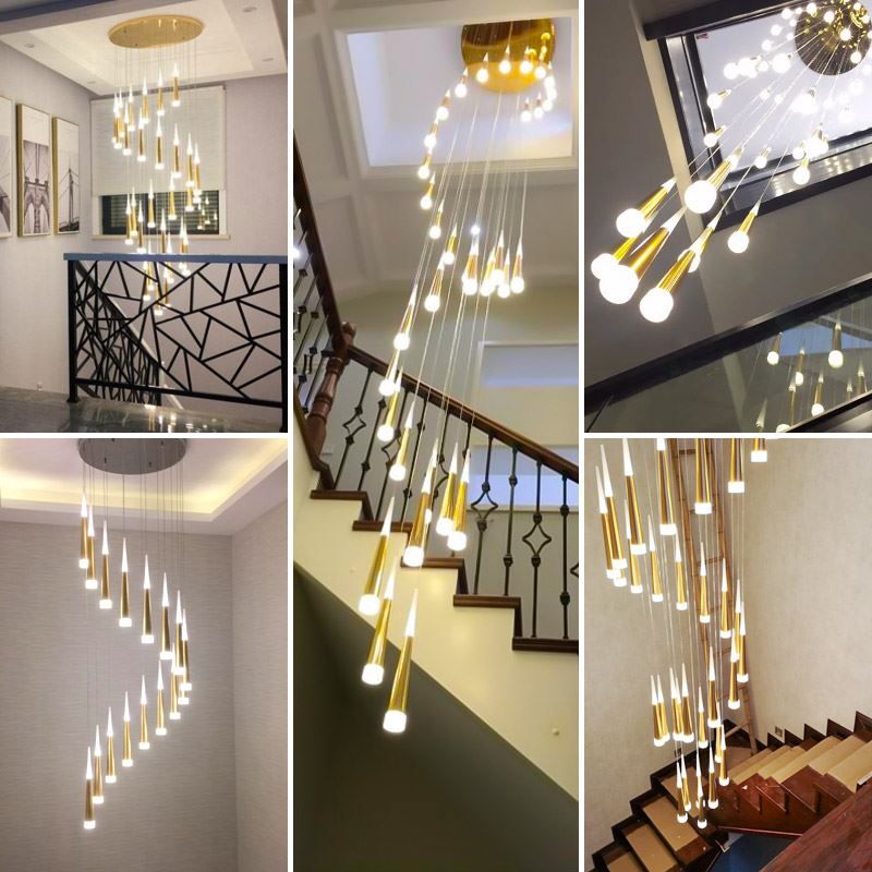Bulk Spiral Staircase Chandelier Living Room Stairwell Lounge Lighting Sliver Gold Italian Modern Chandeliers From Ryanpeng 54 73 Dhgate Com Bulk Spiral Staircase Chandelier, How To Install Chandelier In Stairwell