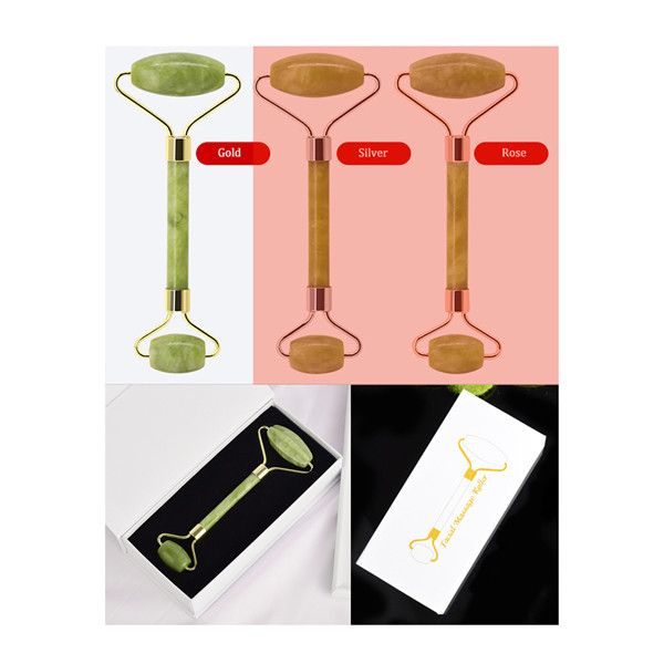 JD002 Gold jade roller+Gift Box