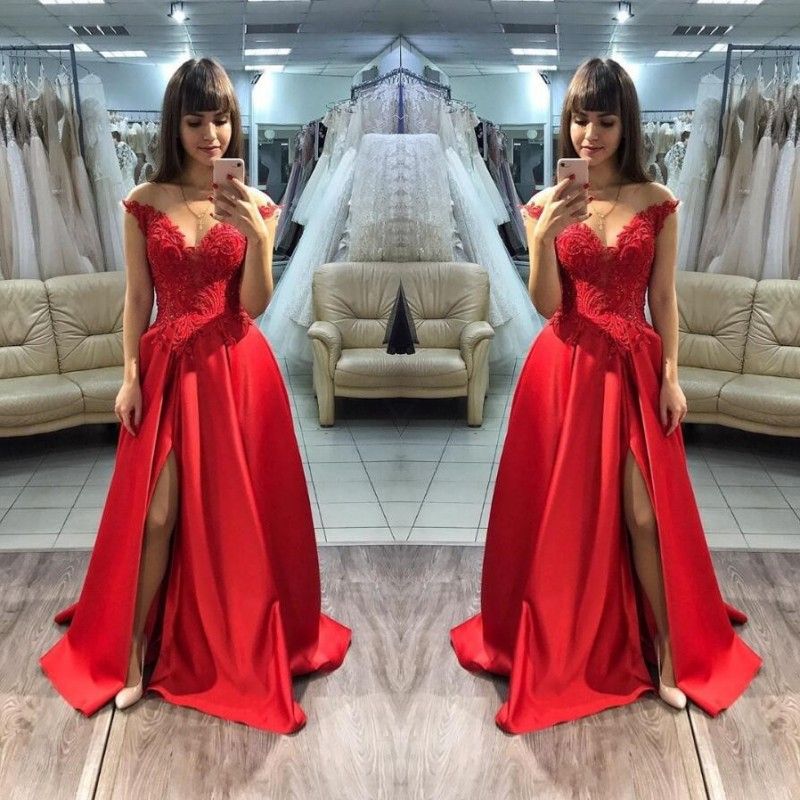 deep red prom dresses uk