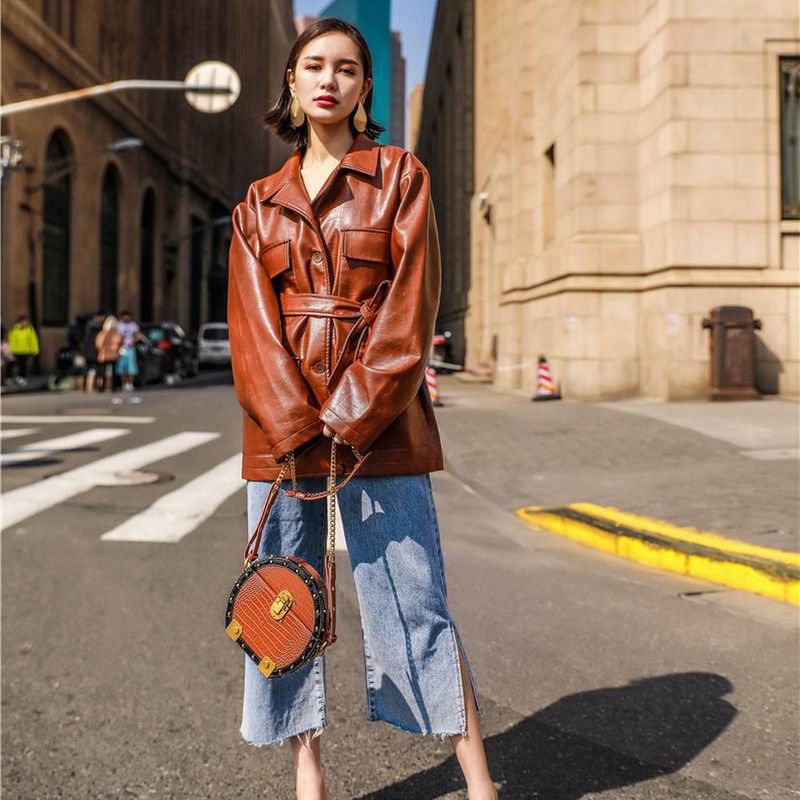 Fashion Motorcycle Pu Leather Jacket Women Bright Color Coffee Coat Long Faux Biker Soft Female Jean Jackets From Wonyo168 84 34 Dhgate Com - Colored Faux Leather Biker Jacket Fashion Motorcycle Pu Leather Jacket Women Bright Color Coffee Coat Long Faux Biker Soft Female Jean Jackets From Wonyo168 84 34 Dhgate Com - Colored Faux Leather Biker Jacket