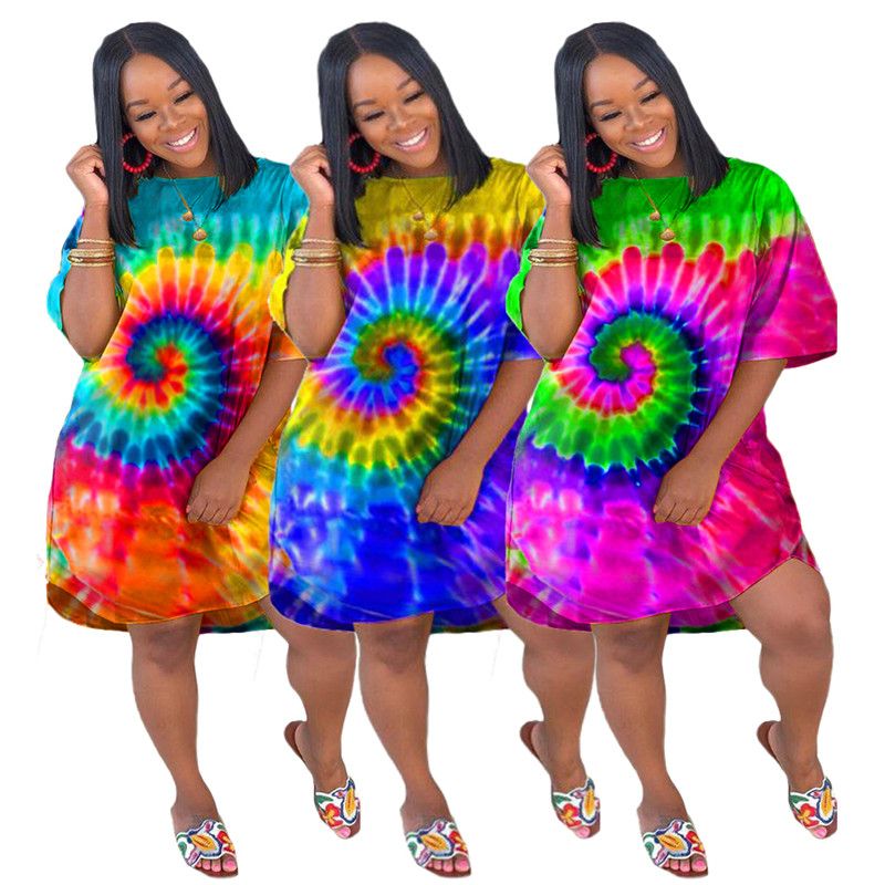 plus size tie dye dress