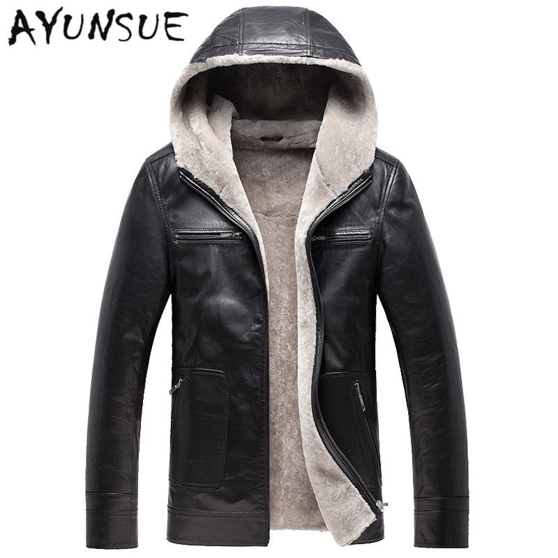 2020 Mens Leather Jacket Coat Winter Jackets For Men Sheepskin Hooded Collar Quality Genuine Coats Ayunsue Yyj0054 From Berniceone 408 22 Dhgate Com - Mens Leather Winter Jacket With Hood 2020 Mens Leather Jacket Coat Winter Jackets For Men Sheepskin Hooded Collar Quality Genuine Coats Ayunsue Yyj0054 From Berniceone 408 22 Dhgate Com - Mens Leather Winter Jacket With Hood