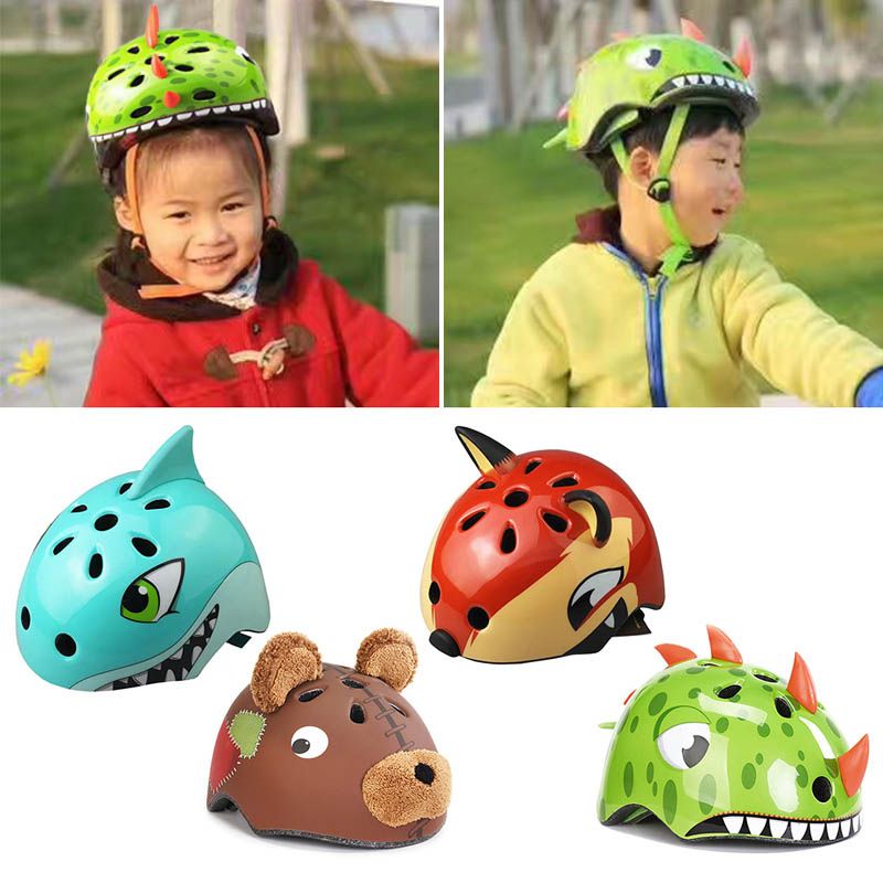Casco con forma de animal para niños Cascos de bicicleta de seguridad multi-deporte Patinaje