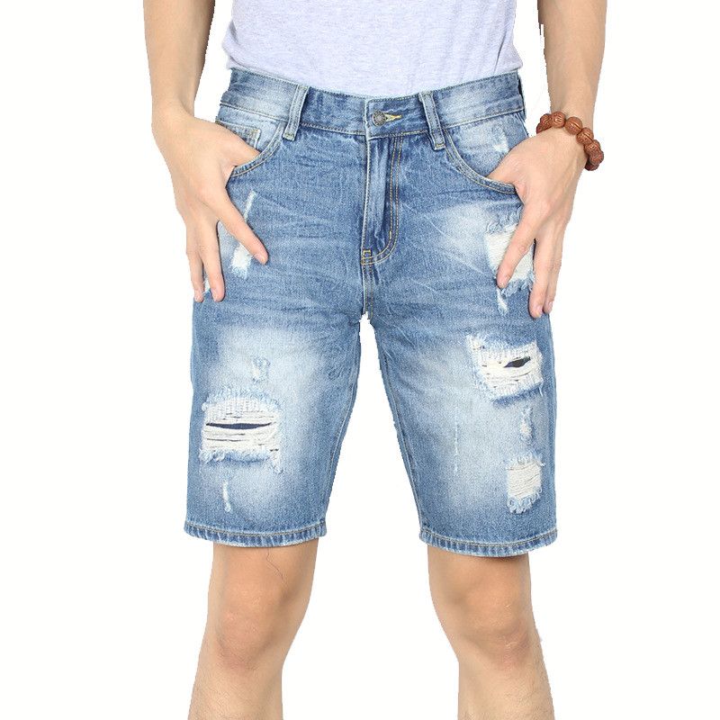 bermuda distressed jean shorts