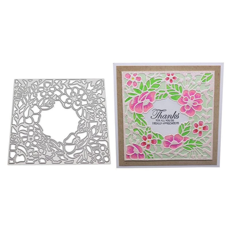LEAF SQUARE die cuts scrapbook cards