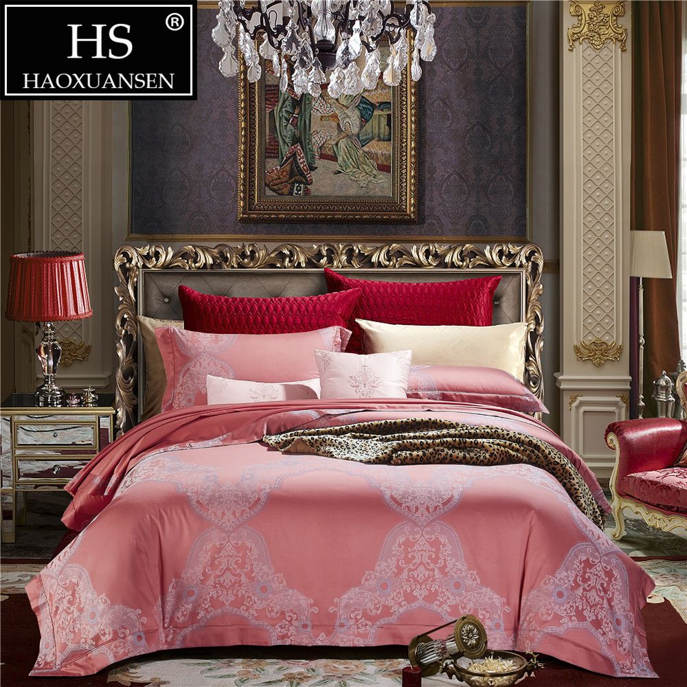 Baroque Paisley Design 400 Thread Count Pink Bedding Set 100