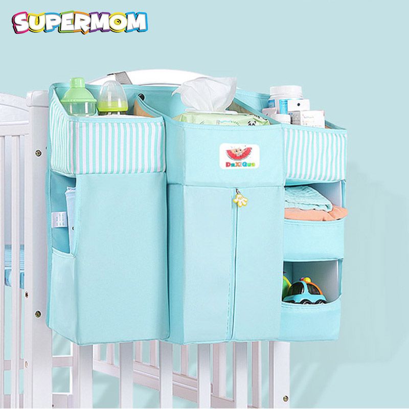 Baby Crib Bed Hanging Storage Bag Baby Bed Organizer Newborn Cot