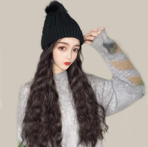 2020 New Design Beanie Hats With Hair For Bonnet Homme Winter Hats