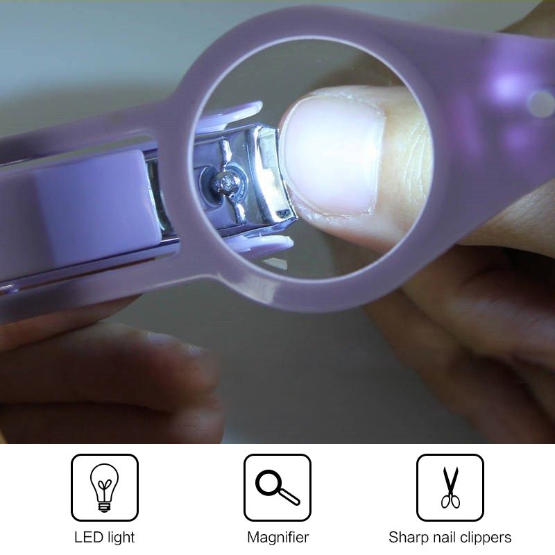 baby nail clippers with magnifying glass and light
