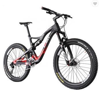 carbon fibre full suspension mountain bike