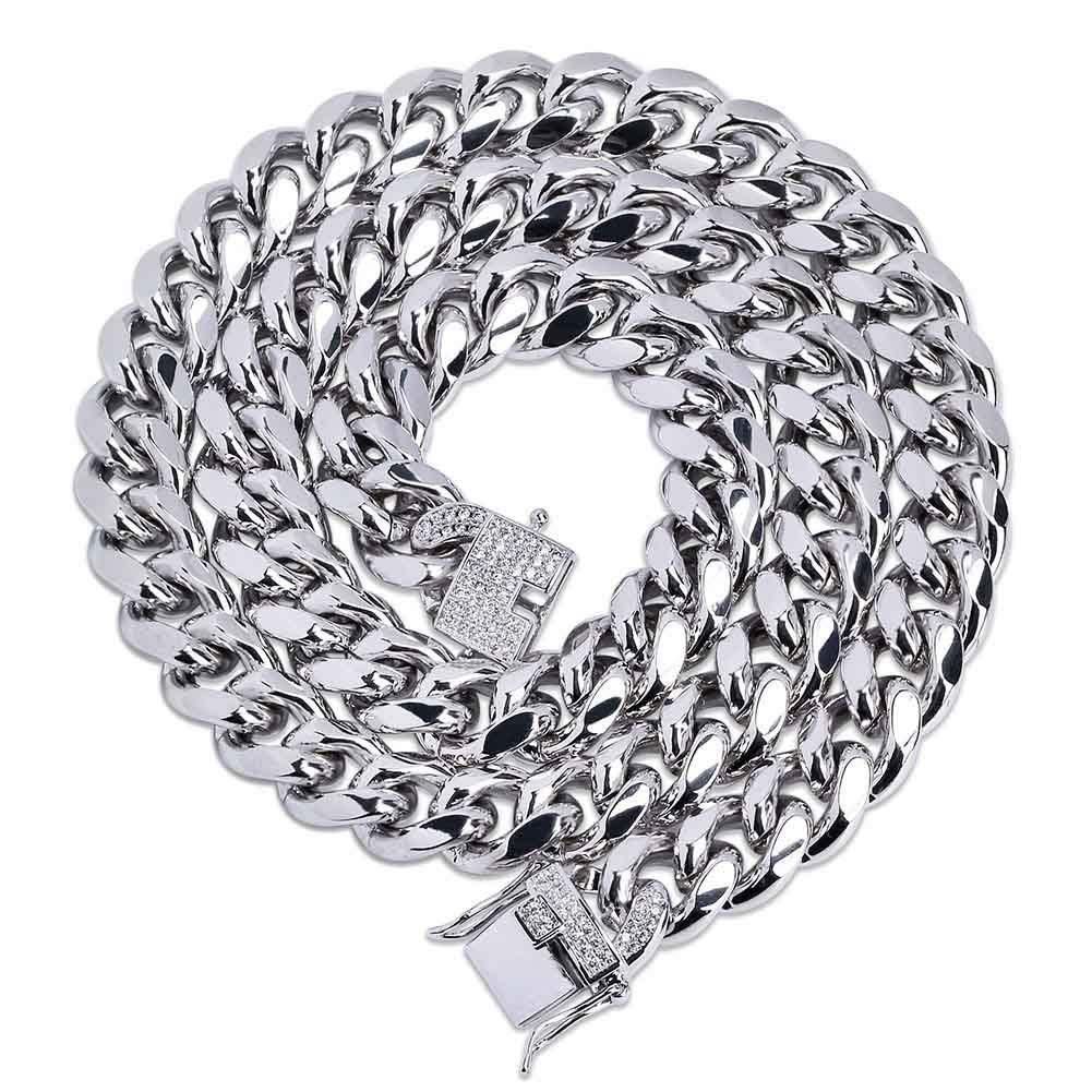 12mm 20inch White Gold