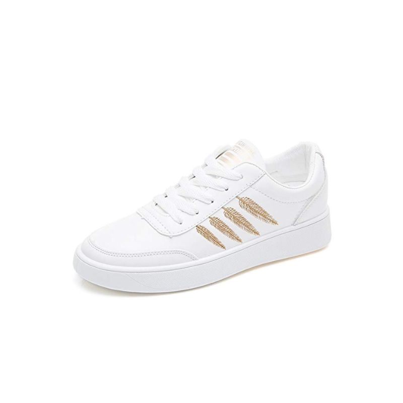 white leather canvas shoes