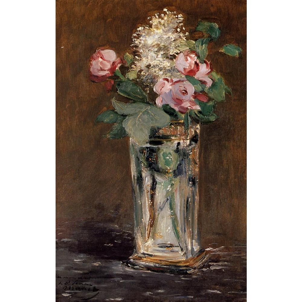 2019 Still Life Painting Edouard Manet Flowers In A Crystal Vase Oil