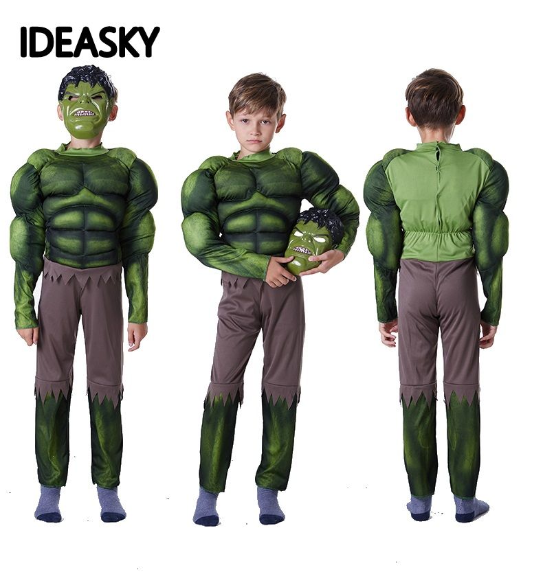2020 New Year Carnival Green The Incredible Hulk Costume Avengers Endgame Muscle Halloween Costume For Kids Boys Children Cosplaymx190923 From Pu05 14 95 Dhgate Com