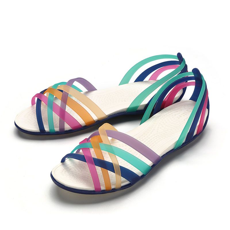 rainbow jelly sandals