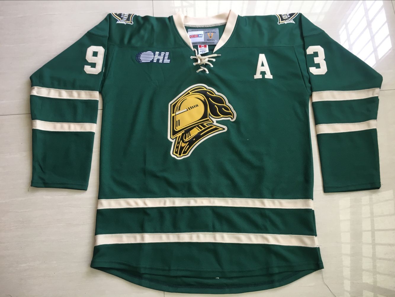 Custom 93 Mitch Marner Jersey OHL London Knights CCM Premer 7185 Mitch  Marner 100% Stitched Embroidery Logos Hockey Jersey Green Black From  Ytrade, $39.75