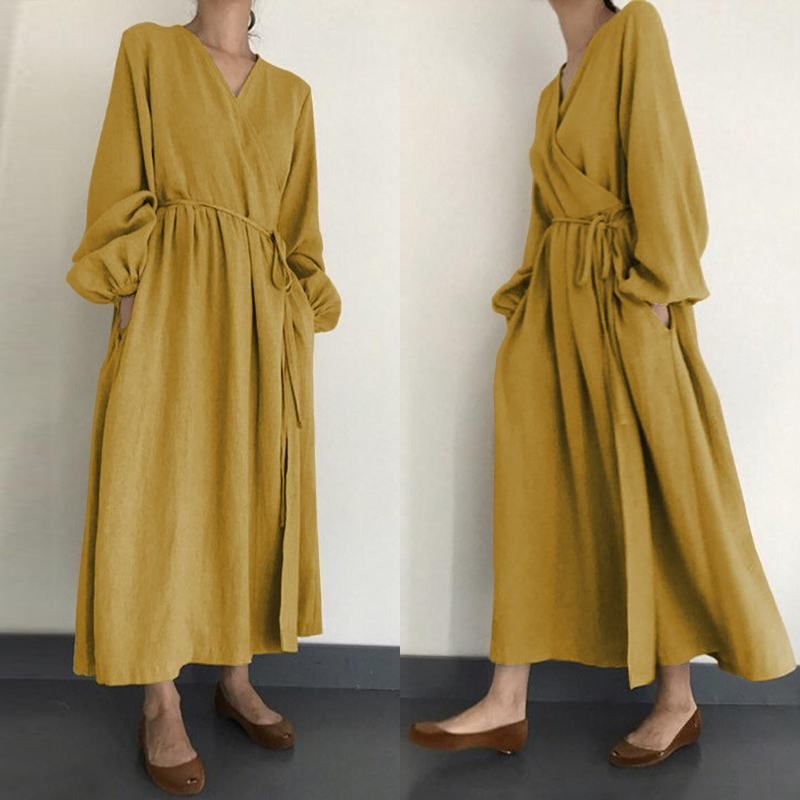 kaftan linen dress