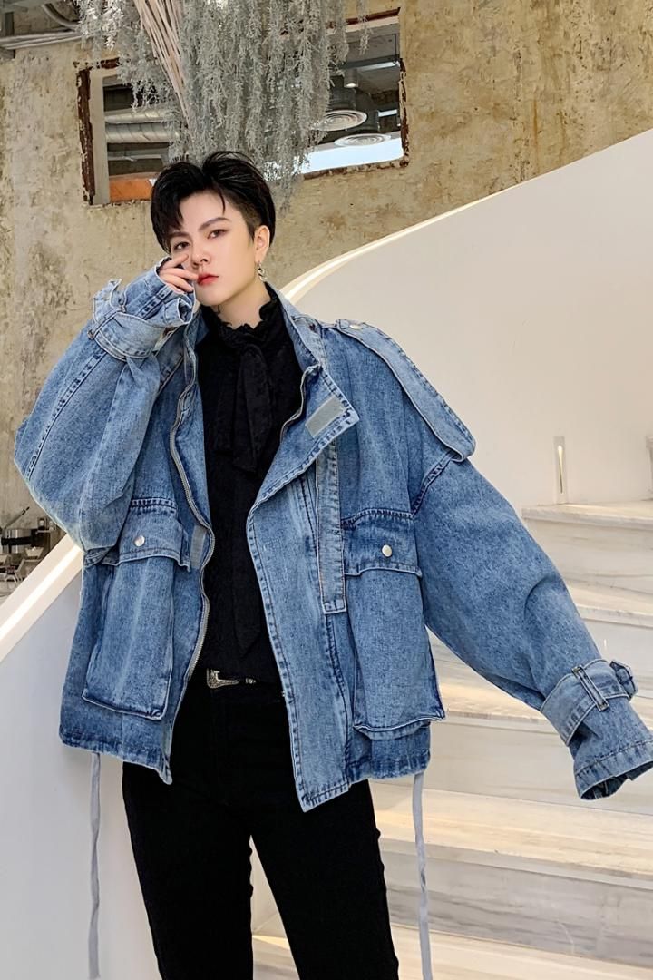 korean denim jacket outfit
