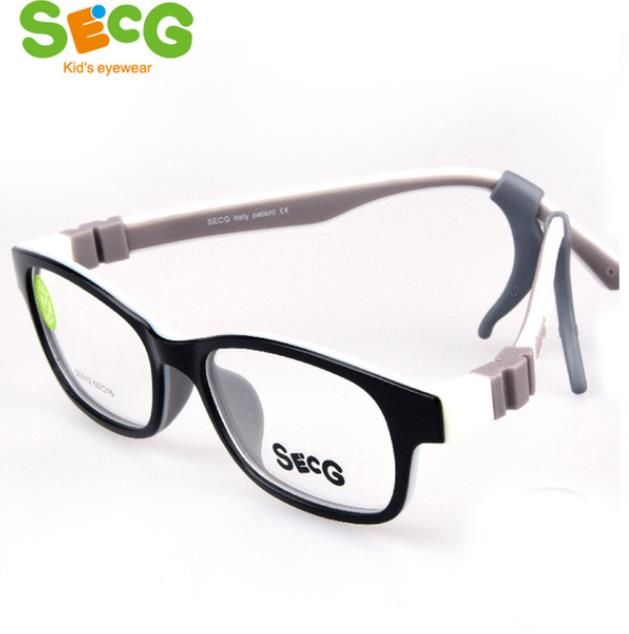 SECG Optical Children Glasses Frame TR90 Silicone Glasses Children Flexible  Protective Kids Glasses Diopter Eyeglasses Rubber