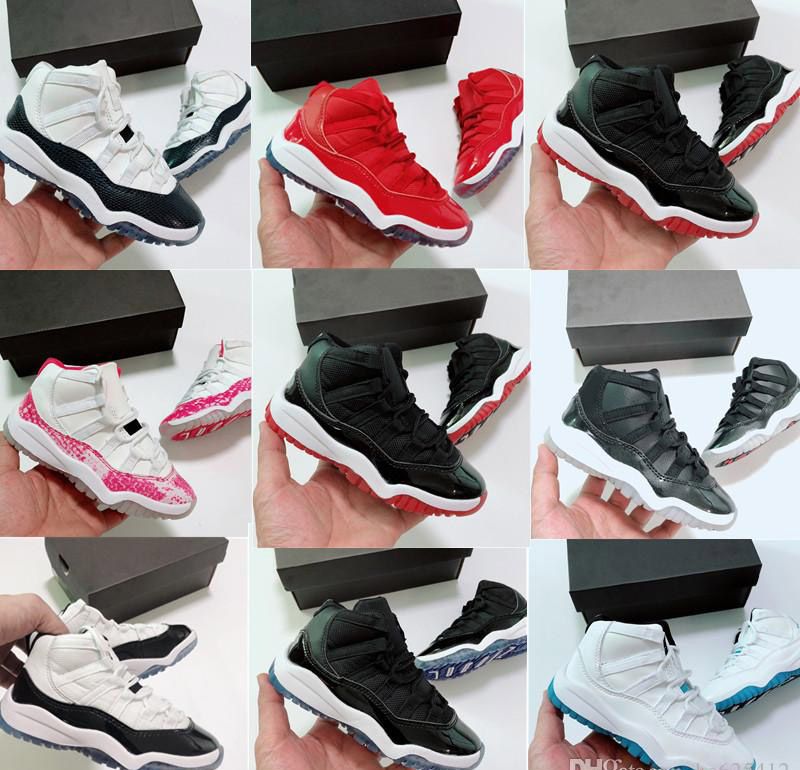 Bred 11s Big Boys Girls Children Youth Lady Junior Basketball Sneaker Shoes Pink Navy Blue Snakeskin 72 10 Trainers Size 4y 4 5y 5y Best Girls Running Shoes Gym Shoes For Toddlers From