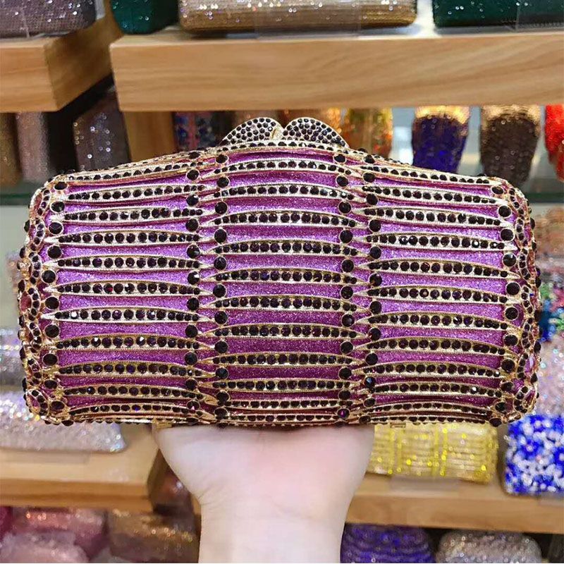 dark purple clutch bag