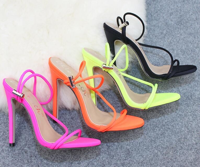 bright high heels