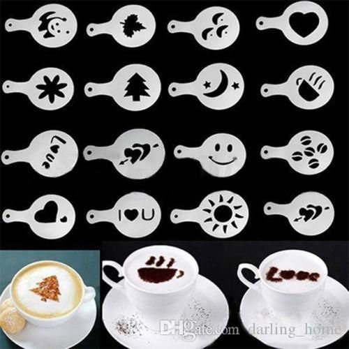 Compre 16 Unids Café Latte Cappuccino Barista Art Stencils Cake Duster  Plantillas Herramientas Accesorios Accesorios Gusto Nespresso Zavarnik  Dolce A 2,22 € Del Darling_ | Es.Dhgate.Com
