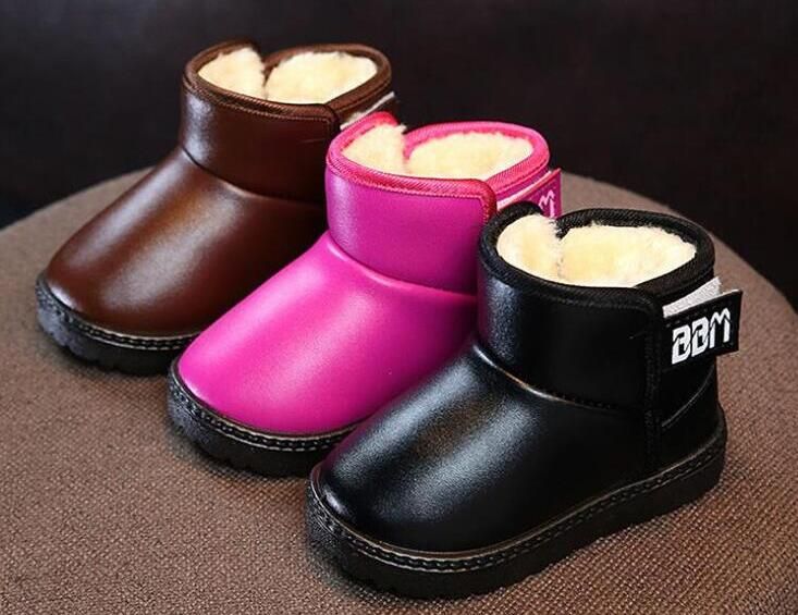 Compra Nieve Del Invierno Botas De Cuero Botas De Niños Con Densamente Piel  Del Vestido Zapatos Negro Zapatillas De Deporte Para Chicos, Chicas Mejores  Zapatos Para Niños Pequeños Barato | Entrega Rápida
