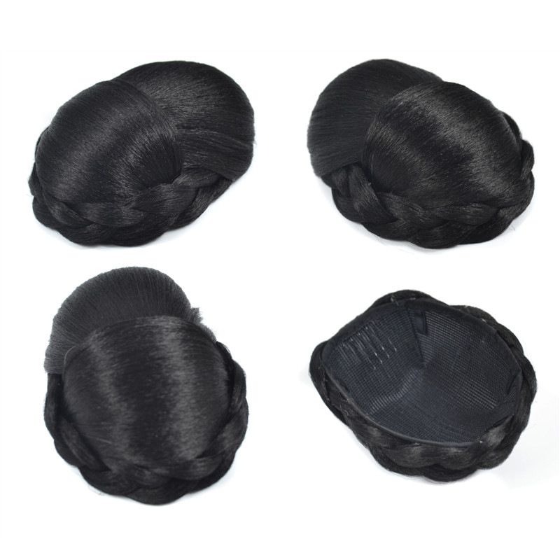 Synthetic Bun Hair Chignon Synthetic Donut Oval Hairpieces High Temperature  Fiber Hair Bun Cover for Women