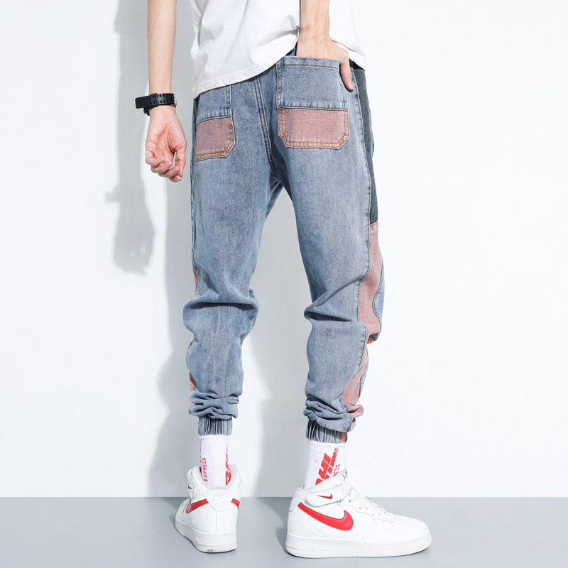Compra Moda Del Resorte Del Estilo De La Calle Principal Y El Verano Nueva  Europa Y América Informal Costura Estilo De Hong Kong Rotos Agujero  Pantalones Harén Nueve Poin Barato | Entrega