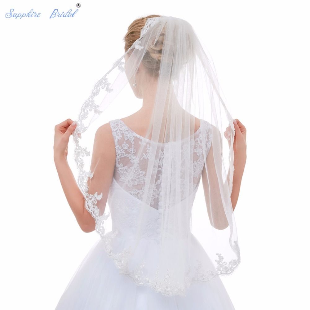 100/% In Stock 2 Tiers Bridal Veils Short Cute First Communion Veil For Girls With Comb