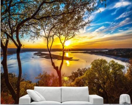 Gratuit Images Wallpaper Wall 3 D Sunny Sunset Beautiful 3d Photo Wallpaper dernière par