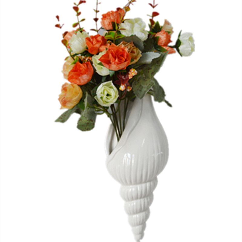 European Wall Flower Vase Ceramic Three Dimensional Wall