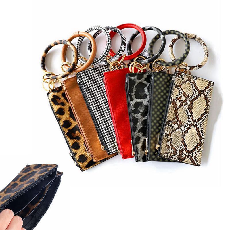 Wristlet Keychain Bags Women Bangle Hang Change Purse Bracelet Phone