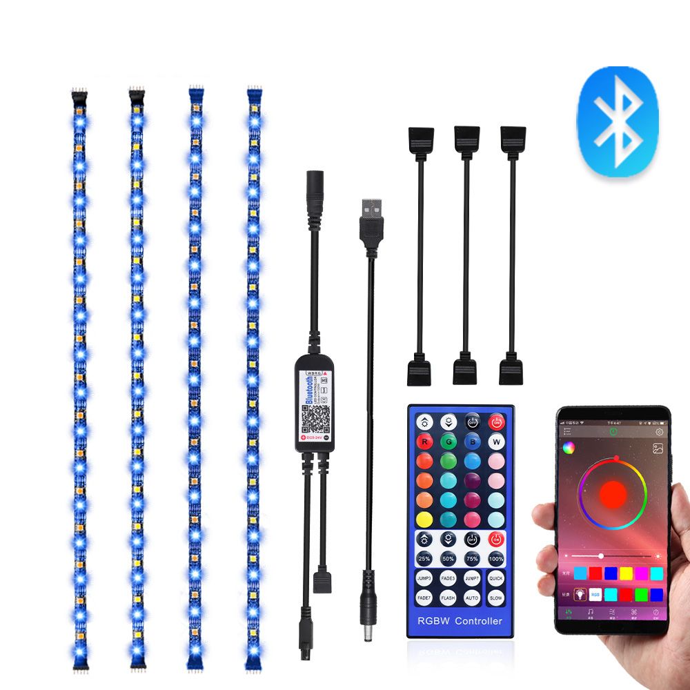 USB LED Strip DC 5V 50CM 1M 2M 3M 4M IR 40Key Controller APP Bluetooth