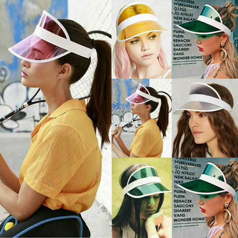 clear plastic sun visor hat