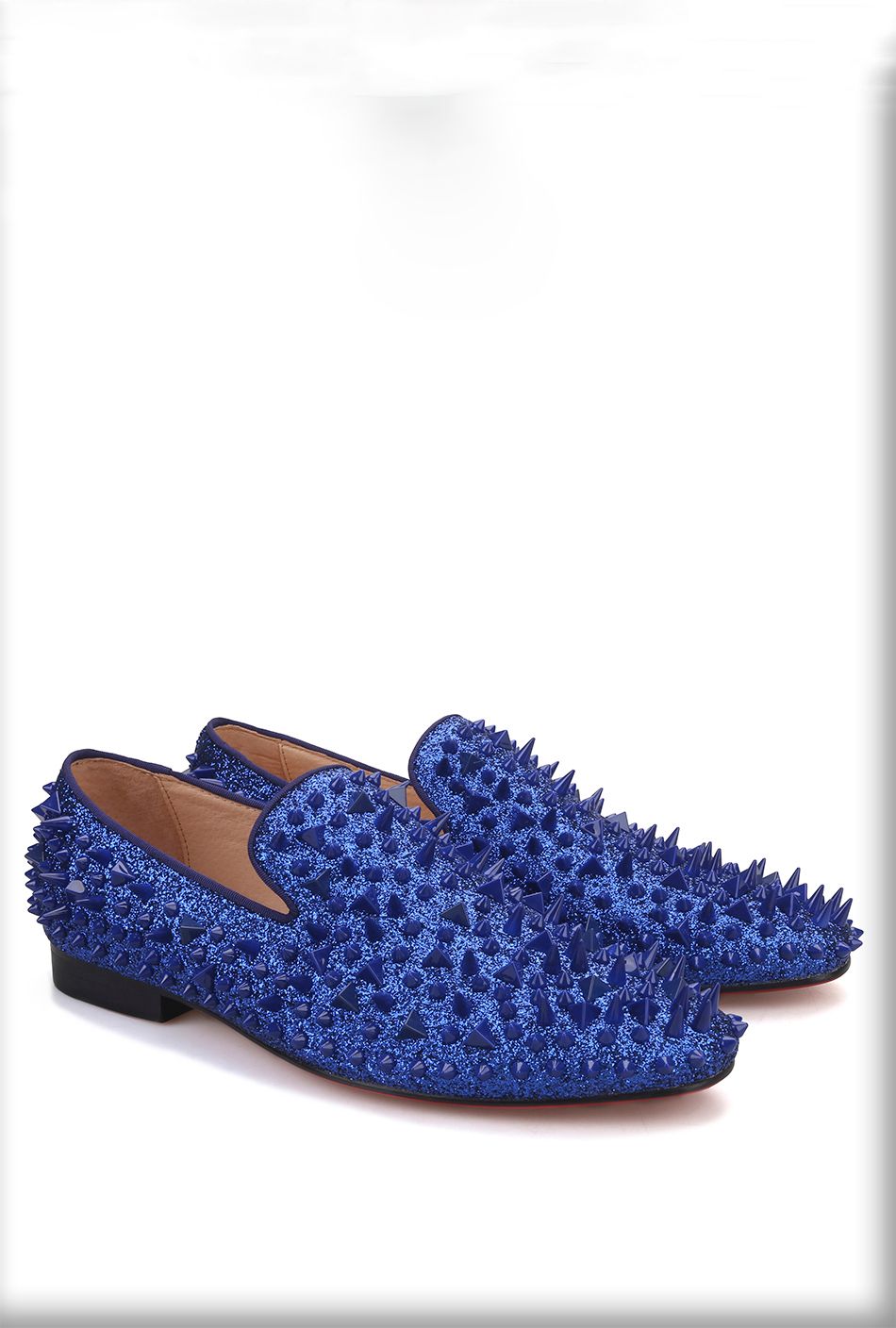 royal blue red bottoms mens