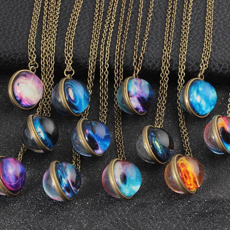 Compra Moda Lado Doble Galaxia Estrella Cielo Collar Universo Estrella De  Cristal Cabujón Collar Colgantes Joyería De Moda Declaración Collares  Joyería Barato | Entrega Rápida Y Calidad | Es.Dhgate