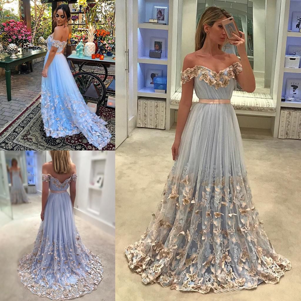 Discount 3d Butterfly Appliques Wedding Reception Dresses Off The