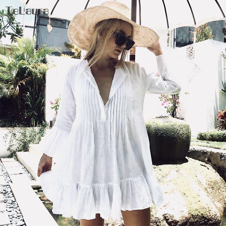 white crochet dress cover up