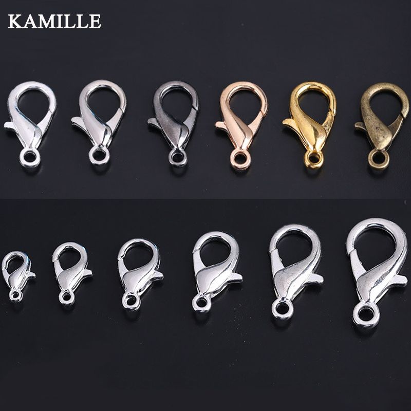 10mm,12mm,14mm Lobster Claw Trigger Clasps Jewellery Findings 7 Colours!