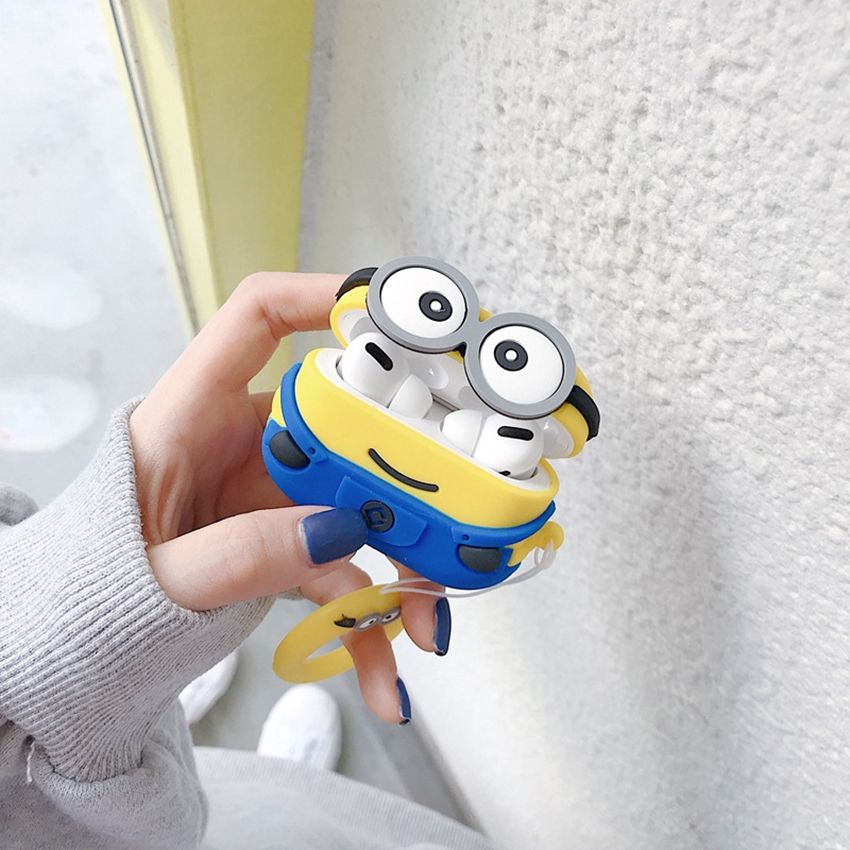 Hot Cartoon Cute 3D Cartoon Minions Silicone Case Covers Protective Cover For Airpods 1 2 Pro Charging Box Apple Headset Earphone Bag Hot Cartoon Cute 3D Cartoon Minions Silicone Case Covers Protective Cover For Airpods 1 2 Pro Charging Box Apple Headset Earphone Bag