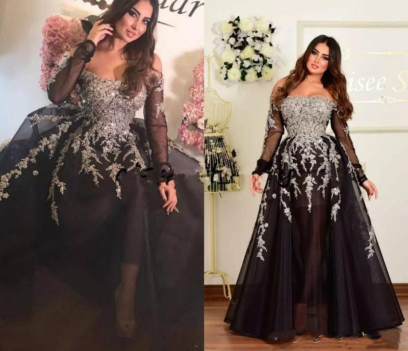 black and silver formal dress