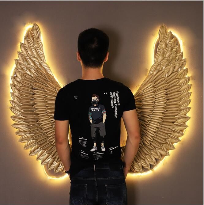 compre alas decorativas de hierro estilo industrial barra de decoracion creativa decoracion de pared de ala decoraciones de pared de hierro alas de