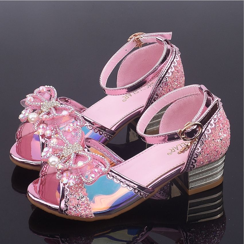 Compra Zapatos De Cristal Para Niños Tacones Altos Sandalias Para Niñas 2019  Nueva Moda Aisha Princess Niños Verano Niños Barato | Entrega Rápida Y  Calidad | Es.Dhgate