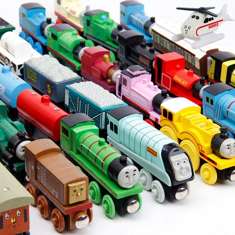 small wooden trains