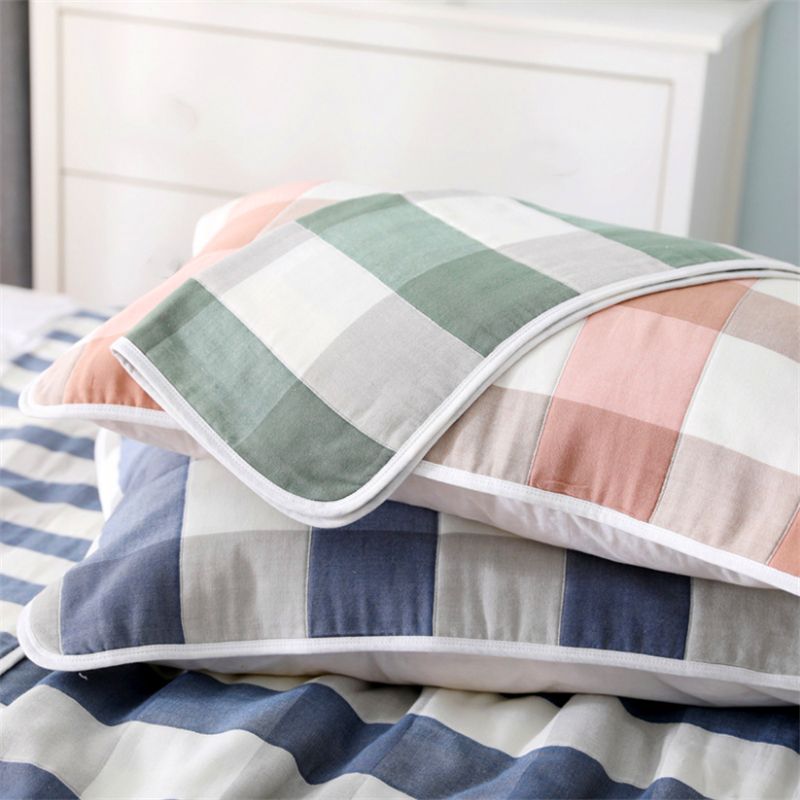 Factory Outlet Pure Cotton Gauze Pillow Towels Multiple Pattern Couple Pillow Case Customizable