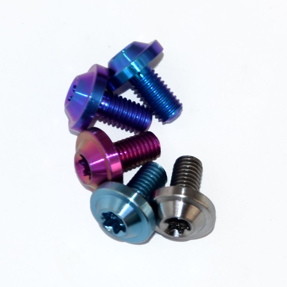 Purple M6x12mm Titanium Bolts Allen Umbrella Head Ti Bolt Screws Bike Moto 6PCS